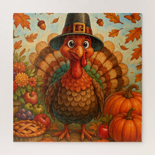 Thanksgiving Turkije Puzzle Legpuzzel (Verticaal)