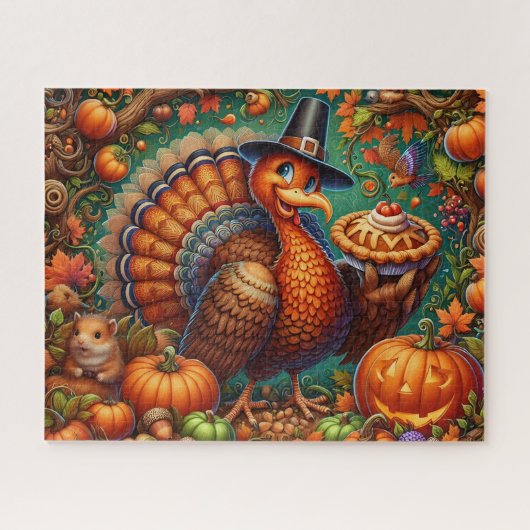 Thanksgiving Turkije Puzzle Legpuzzel (Horizontaal)