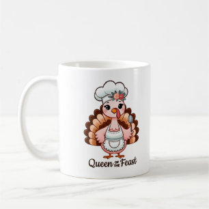 Thanksgiving Turkije Queen - Grappig vakantieontwe Koffiemok
