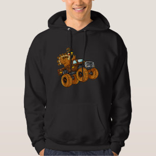 Thanksgiving Turkije Riding Monster-Thanksgiving D Hoodie