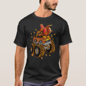 Thanksgiving Turkije Riding Monster Truck Boys Kin T-shirt (Voorkant)
