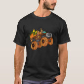 Thanksgiving Turkije Riding Monster Truck Boys Kin T-shirt (Voorkant)