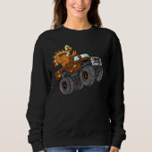 Thanksgiving Turkije Riding Monster Truck Boys Kin Trui (Voorkant)