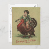 Thanksgiving Turkije rijden Feestdagenkaart (Voorkant / Achterkant)