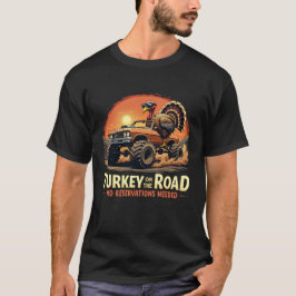 Thanksgiving :Turkije rijdt in een klassieke truck T-shirt