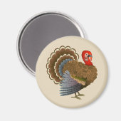 Thanksgiving Turkije ronde magneet (Voorkant / Achterkant)