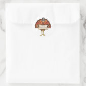 Thanksgiving Turkije Ronde Sticker (Tas)