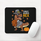 Thanksgiving Turkije Saurus T Rex Pilgrim Dinosaur Muismat (Met muis)