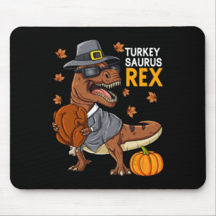 Thanksgiving Turkije Saurus T Rex Pilgrim Dinosaur Muismat