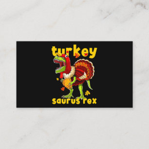 Thanksgiving Turkije Saurus T Rex Pilgrim Dinosaur Visitekaartje