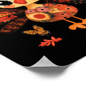 Thanksgiving Turkije Schattigee Coquette Bow Girl Poster (Hoek)