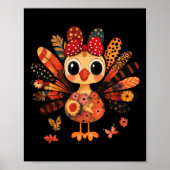 Thanksgiving Turkije Schattigee Coquette Bow Girl  Poster (Voorkant)