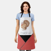 Thanksgiving Turkije Schattigee Geometrische Kleur Schort (Gedragen)