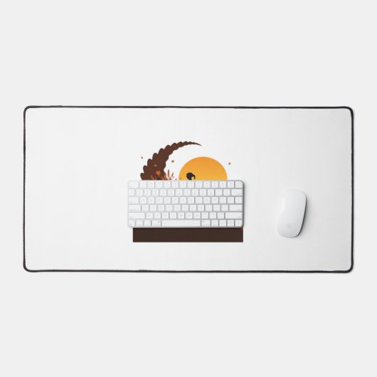 Thanksgiving Turkije Silhouet – Sunset Harvest SC Bureaumat (Keyboard & Muis)