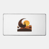 Thanksgiving Turkije Silhouet – Sunset Harvest SC Bureaumat (Voorkant)