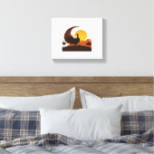 Thanksgiving Turkije Silhouet – Sunset Harvest SC Canvas Afdruk (Insitu (Slaapkamer))