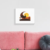 Thanksgiving Turkije Silhouet – Sunset Harvest SC Canvas Afdruk (Insitu (Woonkamer))