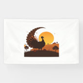 Thanksgiving Turkije Silhouet – Sunset Harvest SC Spandoek (Horizontaal)
