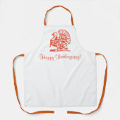 Thanksgiving Turkije Sinaasappel All-Over Print Sc Schort (Voorkant)