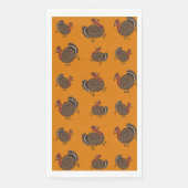 Thanksgiving Turkije Sinaasappel Papier Gastenhand Servet (Voorkant)