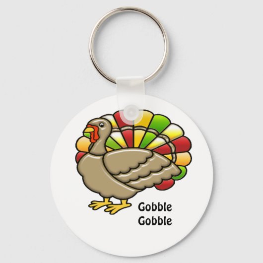 Thanksgiving Turkije Sleutelhanger (Voorkant)