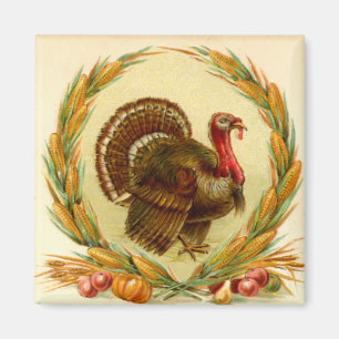 Thanksgiving Turkije Square Magnet