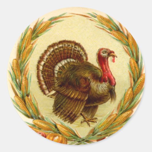  Thanksgiving Turkije Sticker (Voorkant)