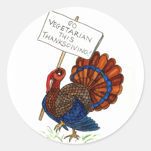 Thanksgiving Turkije Stickers (Voorkant)