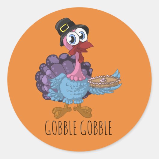 Thanksgiving Turkije Stickers (Voorkant)