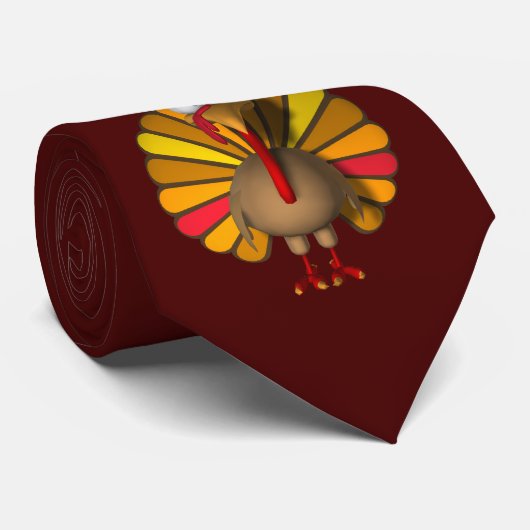 Thanksgiving Turkije Stropdas (Opgerold)