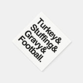 Thanksgiving Turkije & stuffing & gravy & Football Servetten (Hoek)