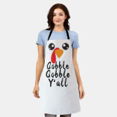 Thanksgiving Turkije Suggestive Gobble Y'all Schort (Gedragen)