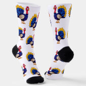 Thanksgiving Turkije Sustainable Premium Crew Sock Sokken (Gebogen)