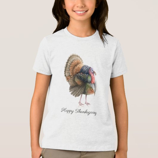 Thanksgiving Turkije T-shirt Tri-Blend Shir (Voorkant)