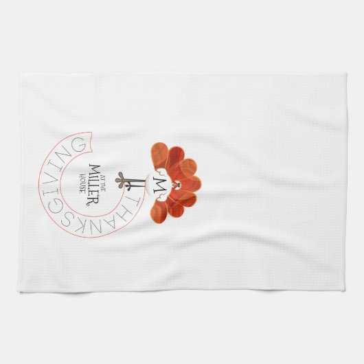 Thanksgiving Turkije Theedoek (Horizontaal)