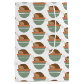 Thanksgiving Turkije Thematroon Medium Gift Bag Medium Cadeauzakje (Achterkant)