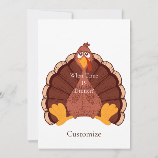 Thanksgiving Turkije Thunder_Cove Kaart (Voorkant)