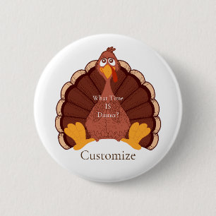 Thanksgiving Turkije Thunder_Cove Ronde Button 5,7 Cm