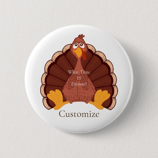 Thanksgiving Turkije Thunder_Cove Ronde Button 5,7 Cm (Voorkant)