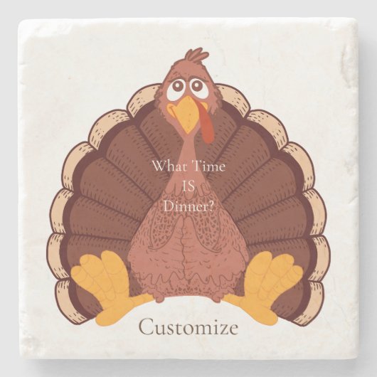 Thanksgiving Turkije Thunder_Cove Stenen Onderzetter (Voorkant)