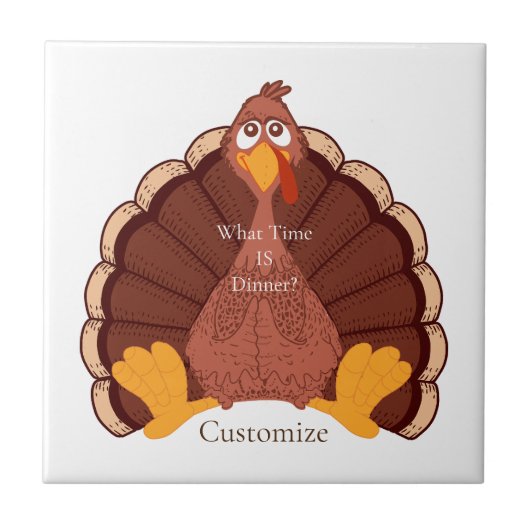Thanksgiving Turkije Thunder_Cove Tegeltje (Voorkant)