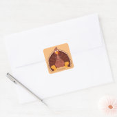 Thanksgiving Turkije Thunder_Cove Vierkante Sticker (Envelop)