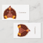 Thanksgiving Turkije Thunder_Cove Visitekaartje (Voorkant / Achterkant)