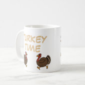 Thanksgiving Turkije Tijd Grappig Vogelkoffie Mok (Voorkant links)