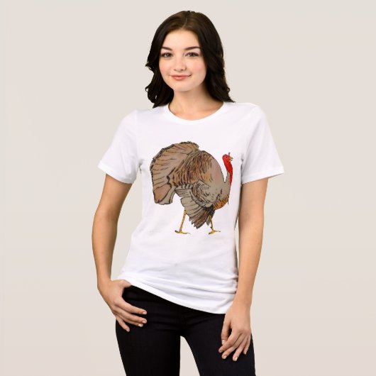 Thanksgiving TURKIJE Tri-Blend Shirt (Voorkant volledig)