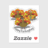 Thanksgiving Turkije Trio Sticker (Vel)