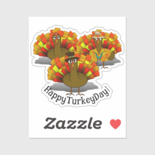 Thanksgiving Turkije Trio Sticker