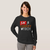 Thanksgiving Turkije Trot Herfst Holiday T-shirt (Voorkant volledig)