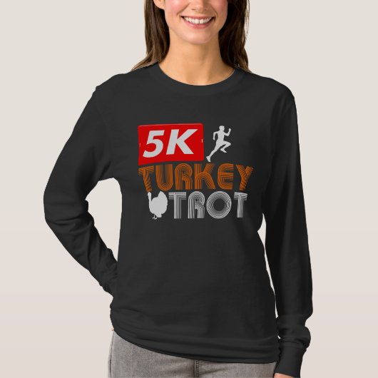 Thanksgiving Turkije Trot Herfst Holiday T-shirt (Voorkant)