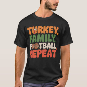 Thanksgiving Turkije - Turkije Familie Football He T-shirt